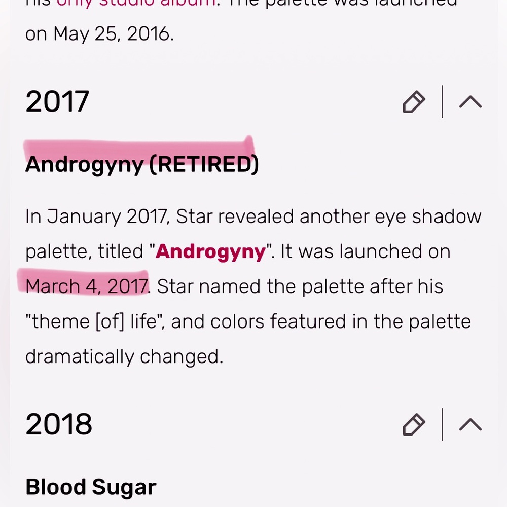 New! Jeffree Star Androgyny eyeshadow palette